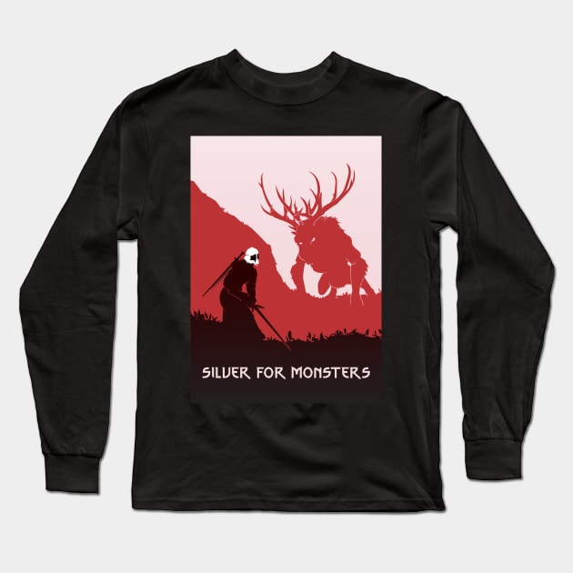 Silver For Monsters Long Sleeve T-Shirt by LouFish